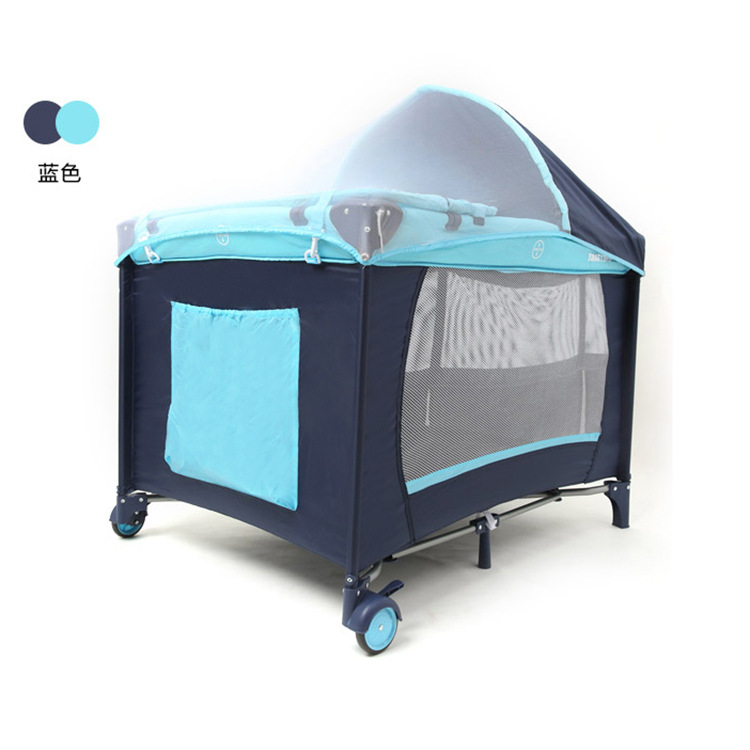 Nueva cama de juego de bebé de una pieza de entrega plegable cama de bebé cama de media cama al por mayor cuna multifuncional portátil