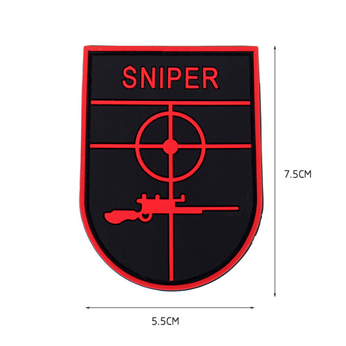 Sniper morale tactics full 3D PVC patch badge Velcro armband bag with dressing supplies PVC glue
