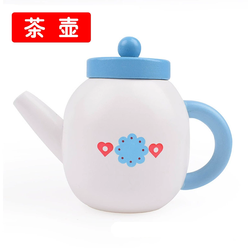 Деревянный набор кухонной игрушки (ToyWoo) — аксессуары для нарезки и готовки, реалистичная сковорода вок и горшок, возраст 4–6 лет