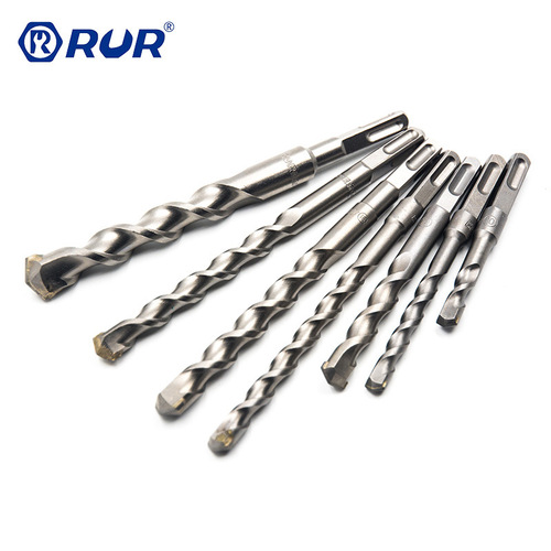 Wholesale Ruier square four-pit alloy drill bit, straight handle twist electric hammer concrete wall opening impact drill bit