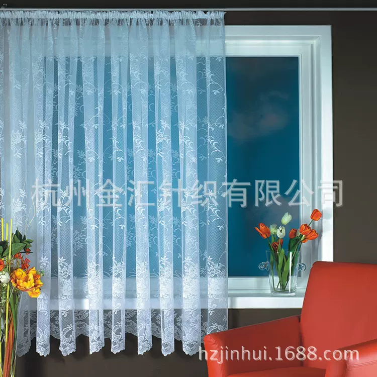 透明白色 蕾丝窗帘窗纱    窗纱门帘 窗帘 落地窗 大飘窗窗帘