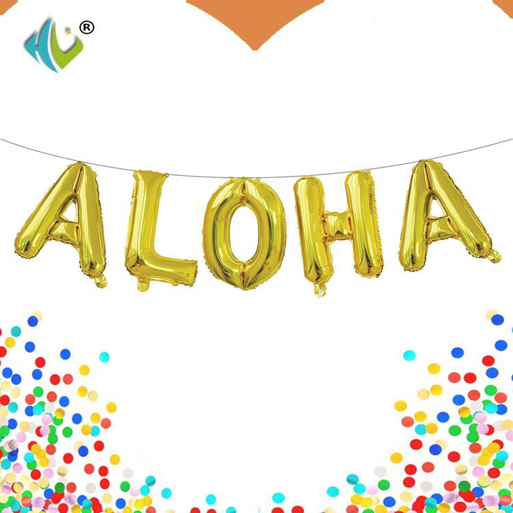 Traje ALOHA de oro de 16 pulgadas