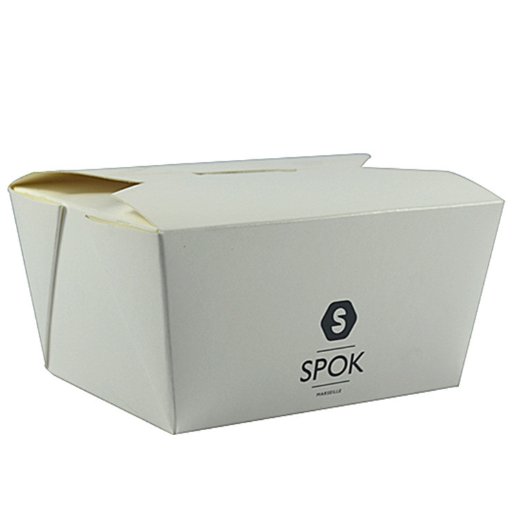 高档牛皮纸餐盒外卖创意食品包装印刷方盒环保纸小吃外卖小食品盒