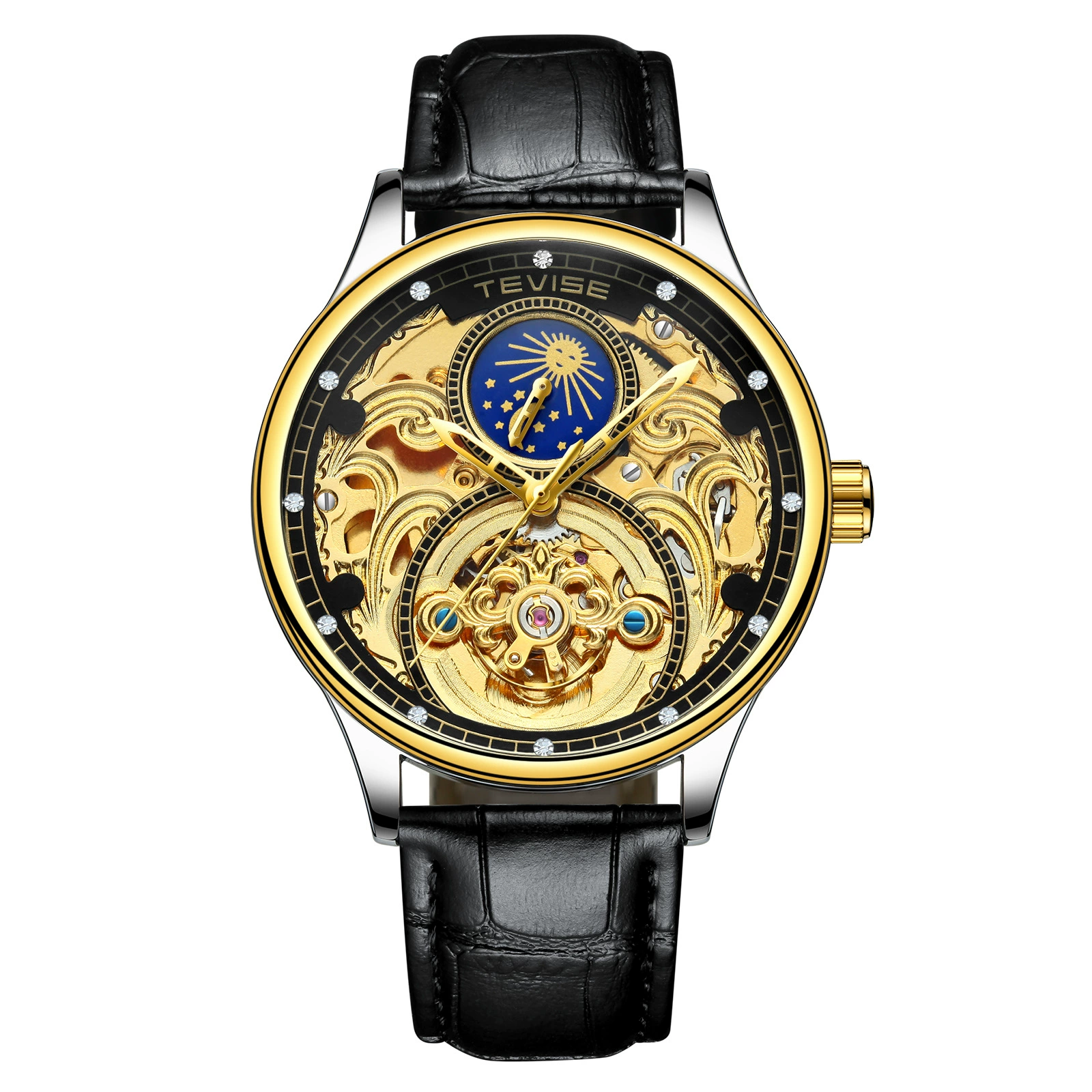 Механические механические часы мужские водостойкая велосипедная кассета Швейцария полностью автоматические