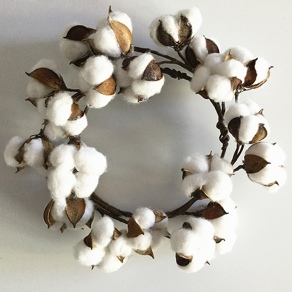 Factory wholesale cotton dried flower simulation cotton flower ring…