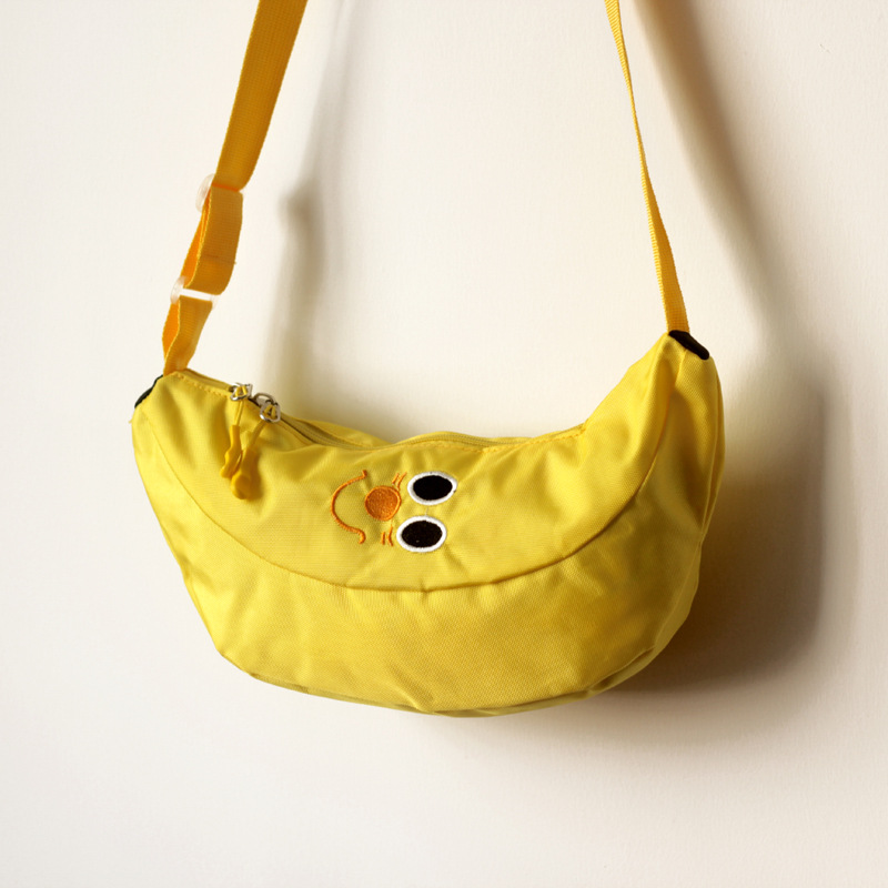 Direct Sale Children's Travel Backpack Cute Personality Banana Bag Boys And Girls Shoulder Messenger Bag Korean Styley Chest Bag