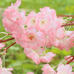 Simulated cherry blossom branch wedding cherry blossom tree pear blossom peach blossom branch plastic flower decoration flower silk flower living room floor fake flower