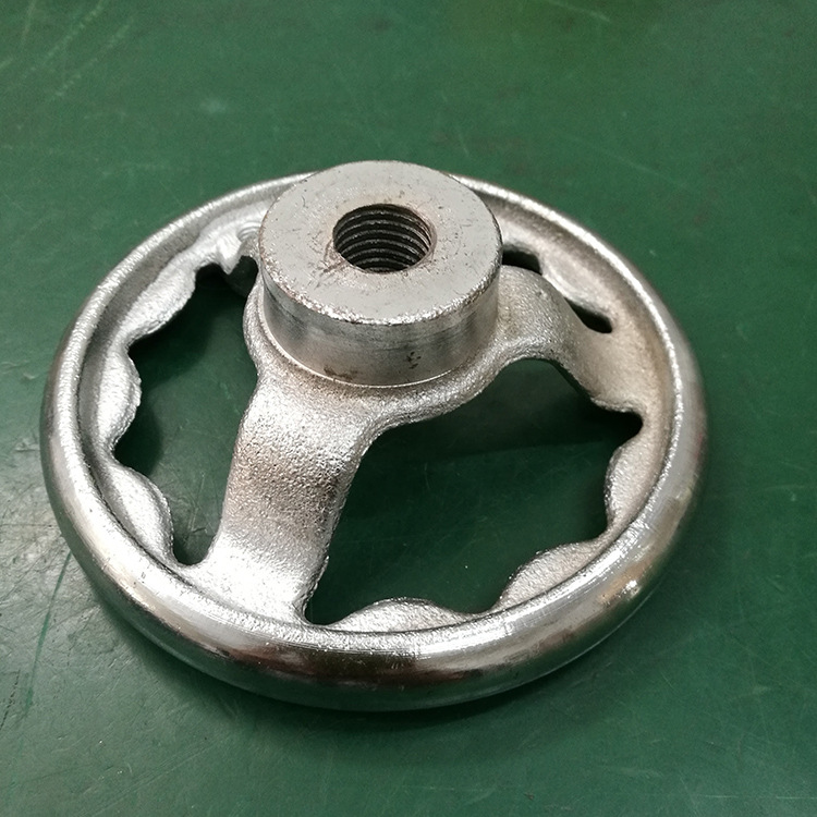 现货金属机床手摇轮不锈钢流水线圆边铁手轮平面圆轮缘车床铁手轮