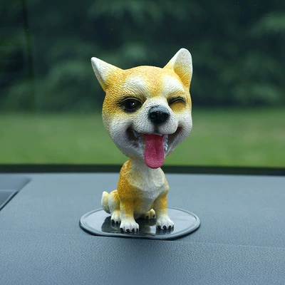Resin Bobblehead Dog, Car ornaments - 116-akita-dog