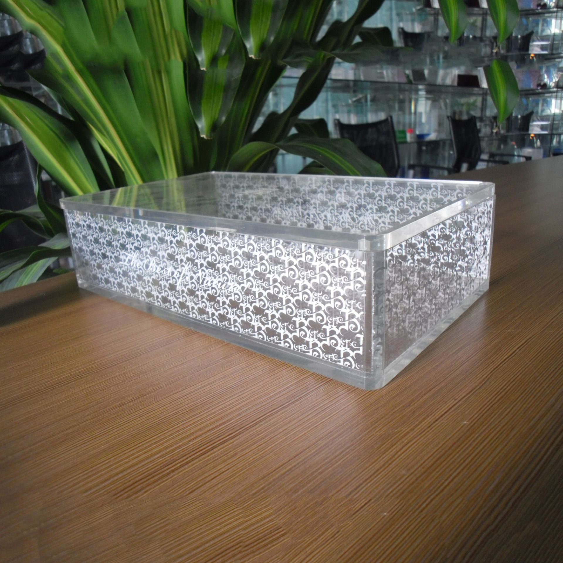 定制透明印花亚克力盒 磁吸盖有机玻璃展示盒 丝印亚克力展示盒