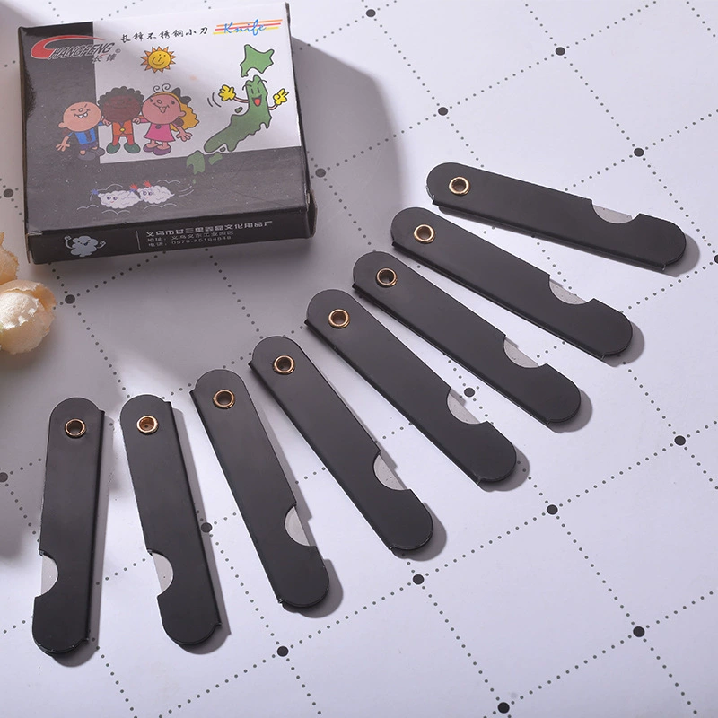 DIY канцелярские принадлежности Безопасный нож для резки бумаги черный и белый Железный точилка для карандашей маленький стальной нож