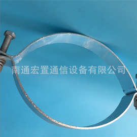 赣州OPGW光缆杆用抱箍 半圆电线杆固定抱箍紧固件图片