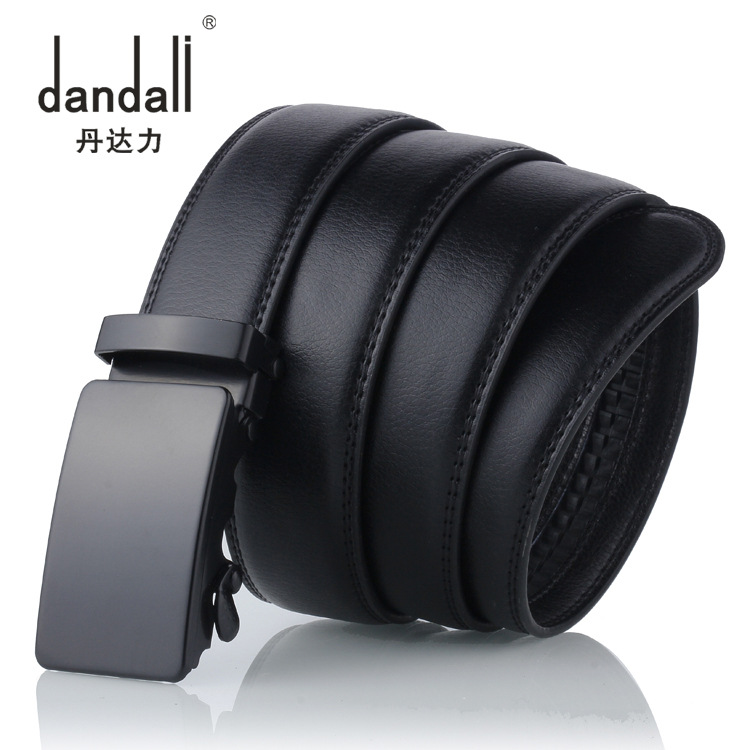 Hebilla automática de los hombres cinturón pinduoduo negro superficie diapositiva hebilla hombres cinturón regalo pequeño regalo en stock fábrica al por mayor