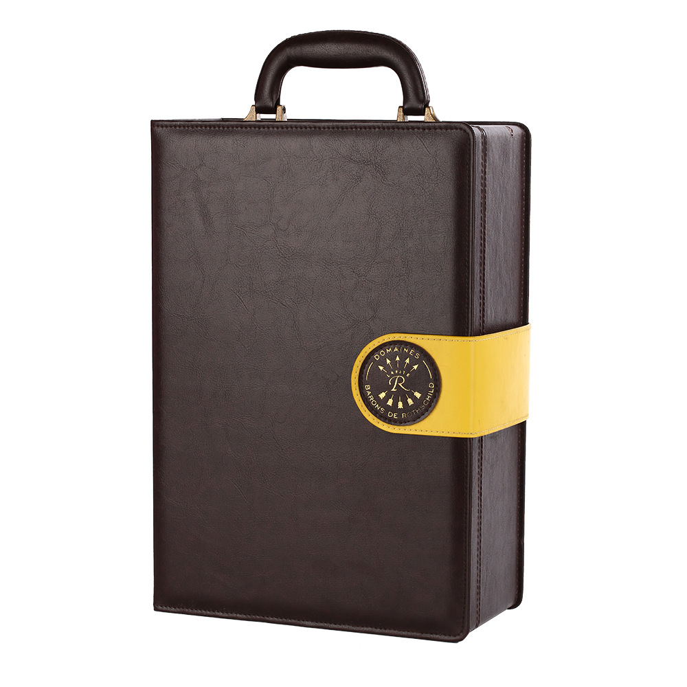 高档红酒皮盒 2支双支装红酒礼品盒 葡萄酒包装盒 礼品订 制盒