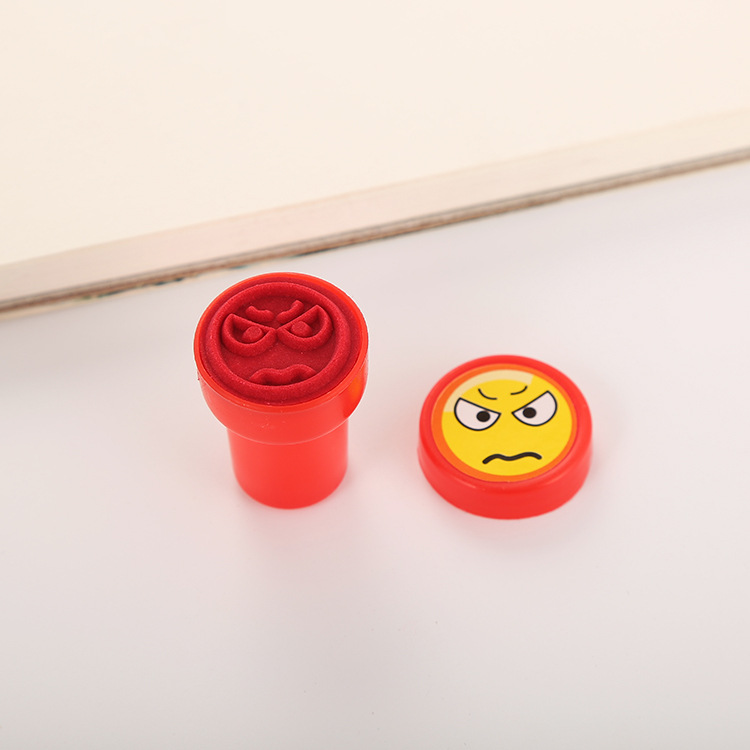 Mini sello de embalaje Emoticon Smiley Small Sello Set Juguetes para niños Sello de dibujos animados Set