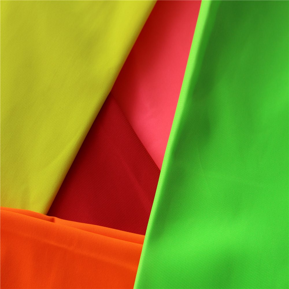 涤纶荧光布 经编 弹丝 反光面料