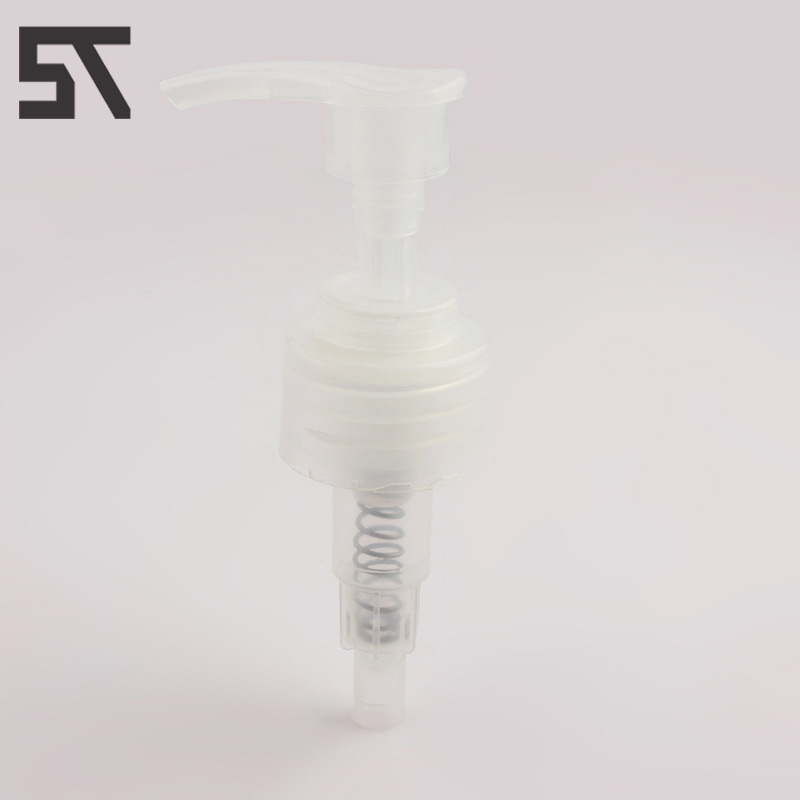 透明乳液泵PP泵头分装器 24/410光面乳液泵化妆品包装塑料泵头