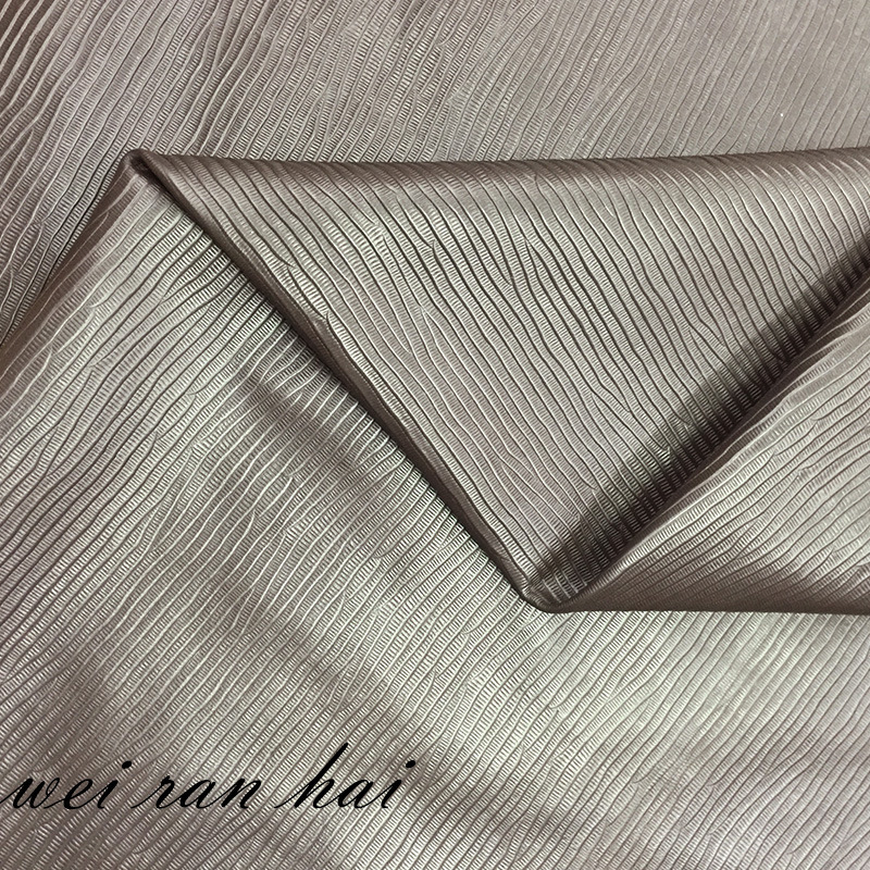 【未然海】咖啡色头层牛皮家私皮整张圆裁真皮压蜥蜴纹厂家直销