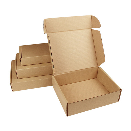 Wholesale of airplane box factory, express delivery packaging box, clothing kraft paper box, color paper box, 3-layer corrugated hardening