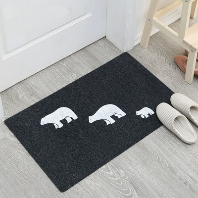 mat mat carpet gift logo, Avtomobil döşəmə paspasları - grey-three-bears-40cm60cm