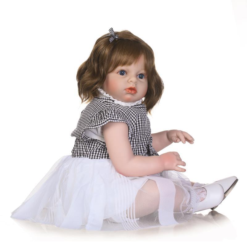 Simulación niña de un año de edad muñeca ropa modelo fotografía apoyos renacer niño europeo y americano popular