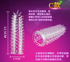 Transparent Crystal Wolf Tooth Sleeve, Crystal Condom Sleeve, Penis Sleeve with Unique Spike Design – Wholesale Adult Products Dropshipping Available