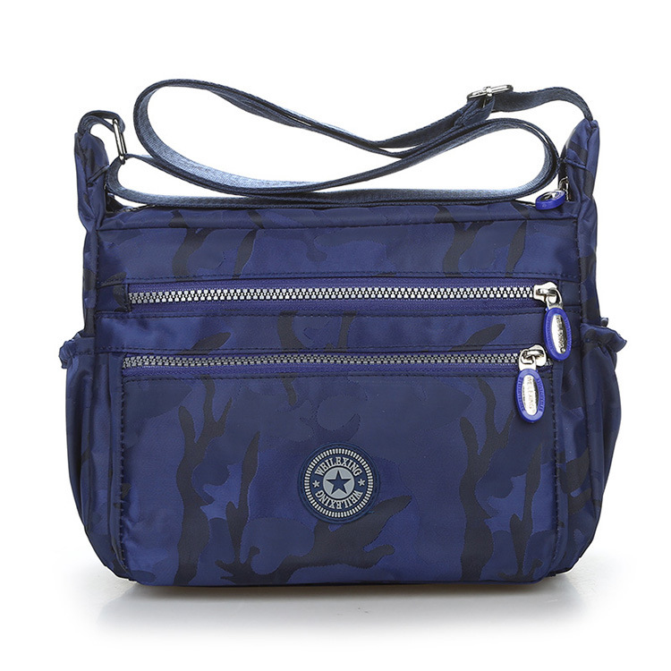 Bolso Bandolera de Tela Oxford con Cierre de Cremallera