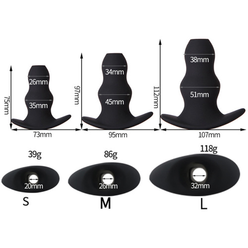 Silicone anal plug enema flushing vagina and anus hollow vaginal speculum male and female backcourt expansion adult sex toys