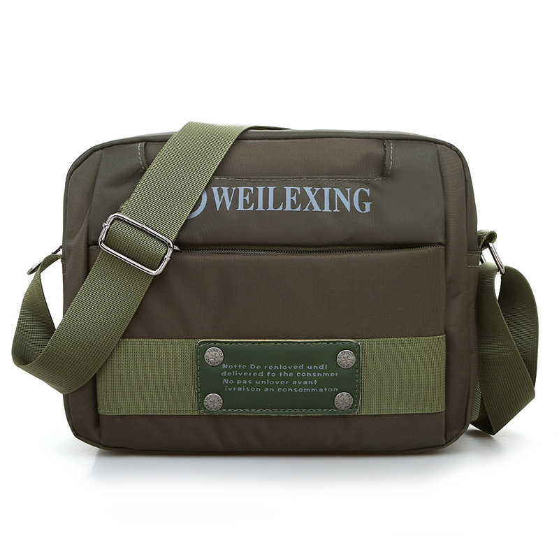 Bolso bandolera unisex de nailon de nuevo estilo, color liso, moderno, impermeable, ligero, para viaje, modelo unisex.