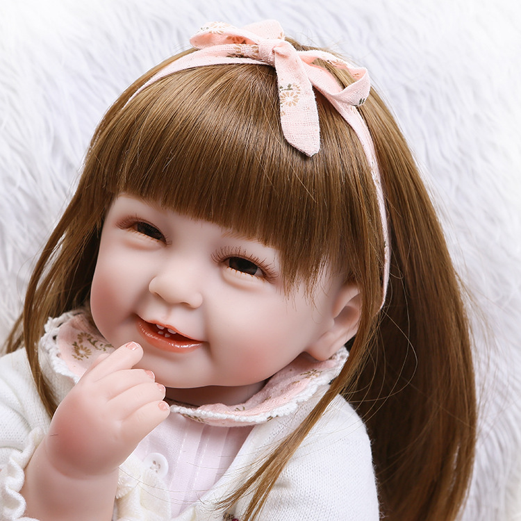 Simulación pelo largo princesa muñeca jugar casa juguete vestir muñeca chica de juguete