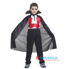 万圣节cosplay服装男童化妆舞会蝙蝠吸血鬼角色装扮演出服带披风