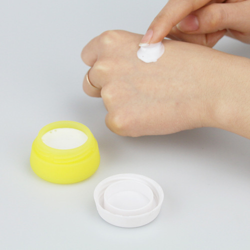 Mini 20ml Multicolor Travel Silicone Cream Jar with Leak-Proof Vacuum Efficacy Cream Dispensing Bottle with Paste Segregation Jar