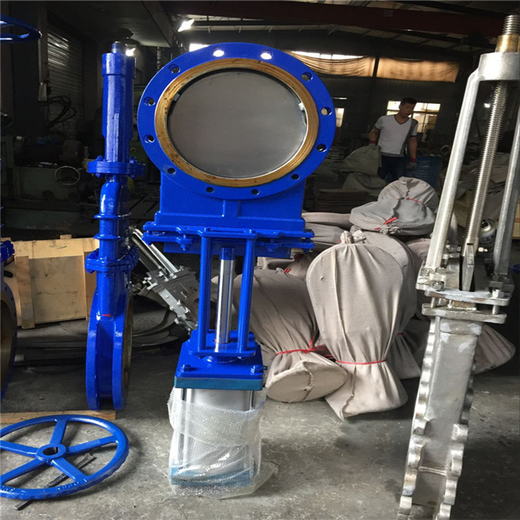 PZ673H-10  DN500 气动对夹式刀形闸阀,刀型闸阀