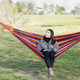 24-hour delivery canvas single hammock outdoor camping indoor children's swing thickened striped hammock