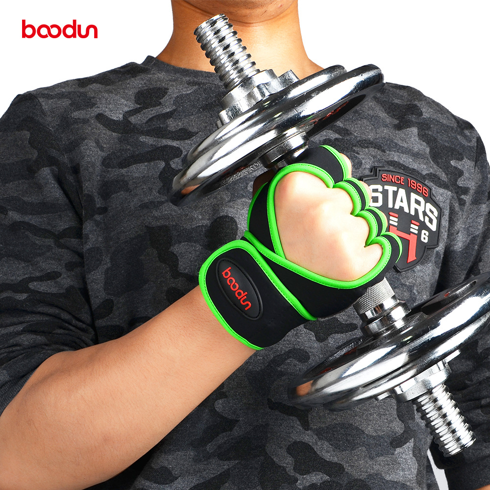 Gants d'haltérophilie et demi-doigts, protection du poignet, entraînement antidérapant, paume de la main sportive, gants de fitness en plein air_voghion.com