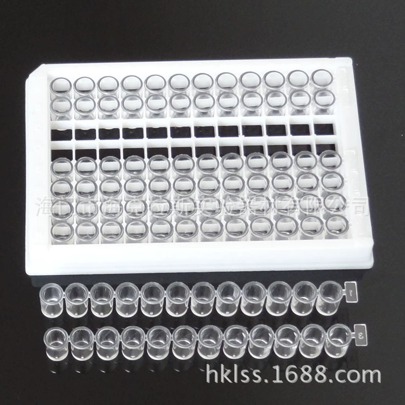 8 шт./12 шт., 96-луночная этикеточная пластина с ферментами, съемная дополнительная независимая упаковка с крышкой PS