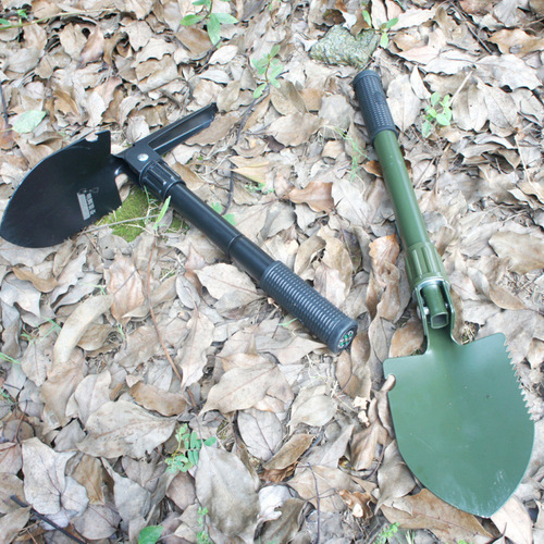 Vehicle-mounted portable small engineer shovel, fishing multi-purpose tool shovel, outdoor camping multi-purpose folding gardening shovel