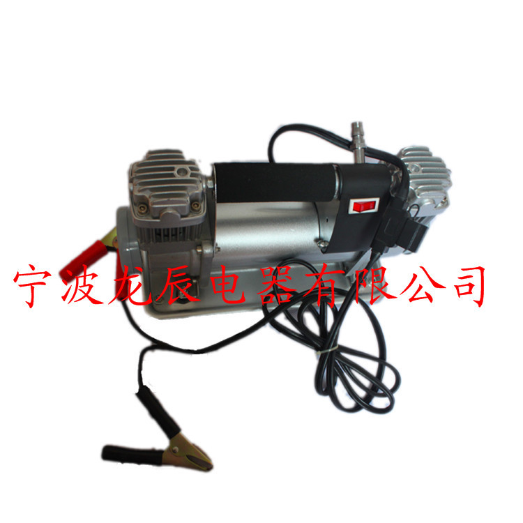 双缸金属车用充气泵 大功率汽车打气泵 12v车载轮胎充气泵