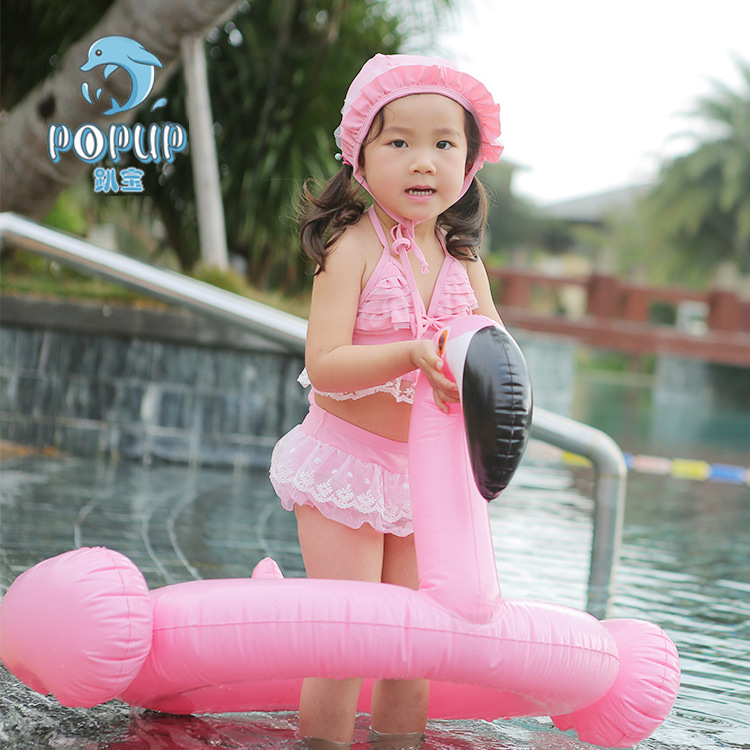 Summer fashionable children's cute lace brand swimwear
