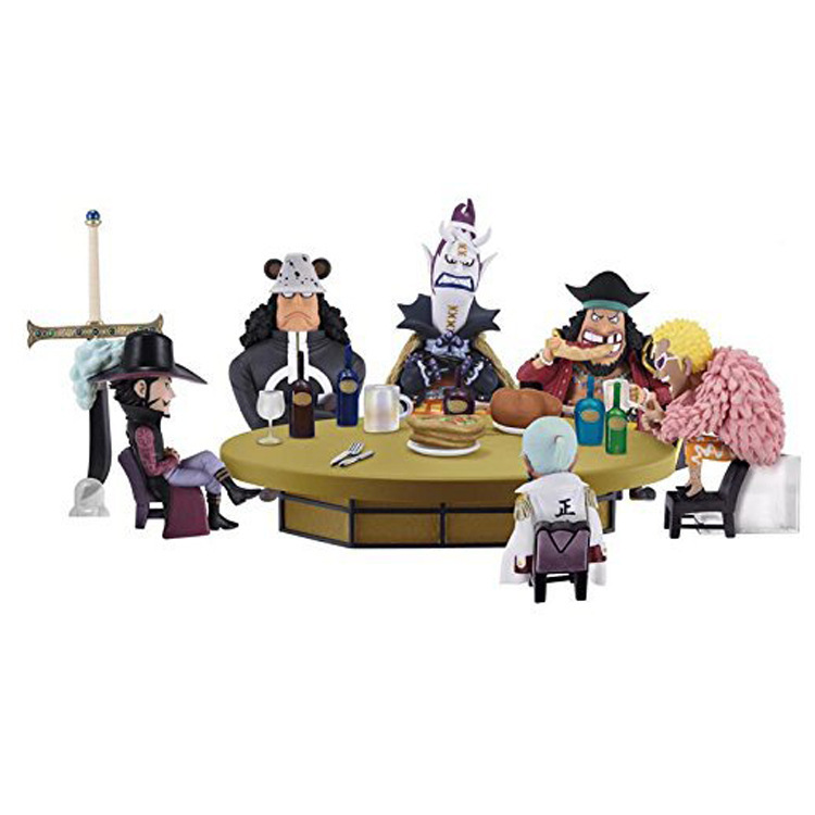 模型海贼王航海 一番七武海 圆桌会议 WCF q版盒蛋动漫手办摆件