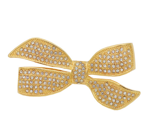 Ruifeng jewelry wholesale Korean style crystal full diamond bow brooch clothing accessories corsage