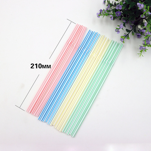 Factory direct sales wholesale disposable food grade beverage soy milk plastic straws color strips and elbows 100 pieces