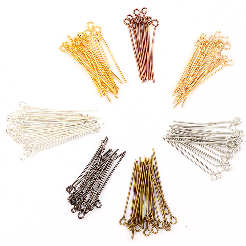 Aguja de 9 palabras accesorios de conexión de cuentas de bricolaje 200 unids/pack aguja de nueve palabras multi-especificación material de cuentas hechas a mano