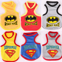 Batman Superman Pet Vests Teddy Small Dog Clothes Spring and Summer Set for Small Dogs Poodle Kittens Pet Clothes