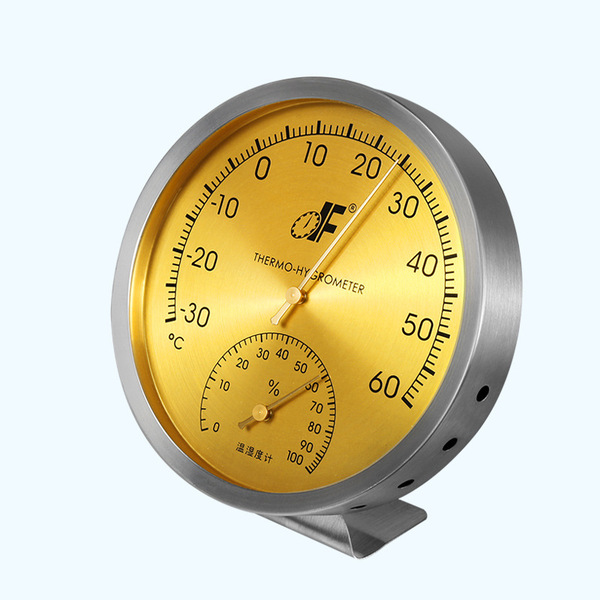 Metal thermo hygrometer stainless steel