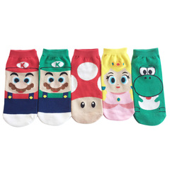 Cross-border exclusive supply of 2018 new products Mario cartoon cotton crew socks factory direct supply