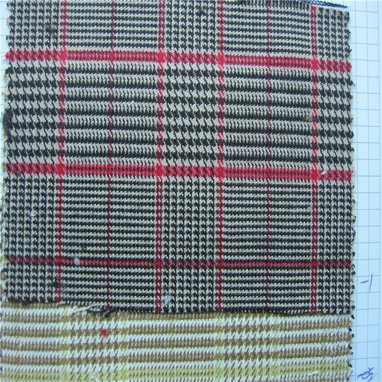 现货格子布 TR弹力格子面料 色织格子布 千鸟格男女装外套裤子布