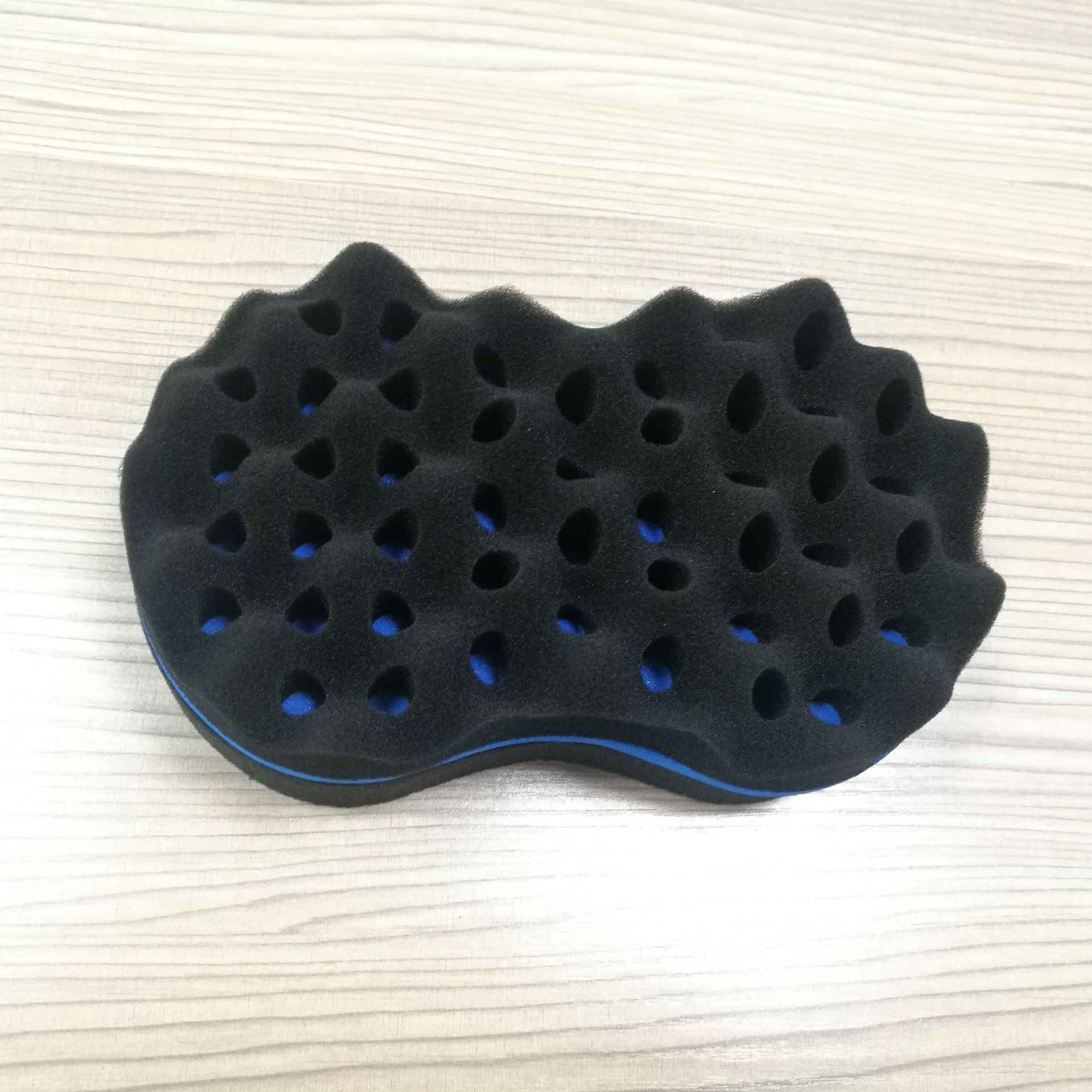 Pelo rizado, Perm. Esponja de peluquería cepillo de esponja grande de doble cara de doble uso. Herramienta de esponja de Perm de pelo largo corto