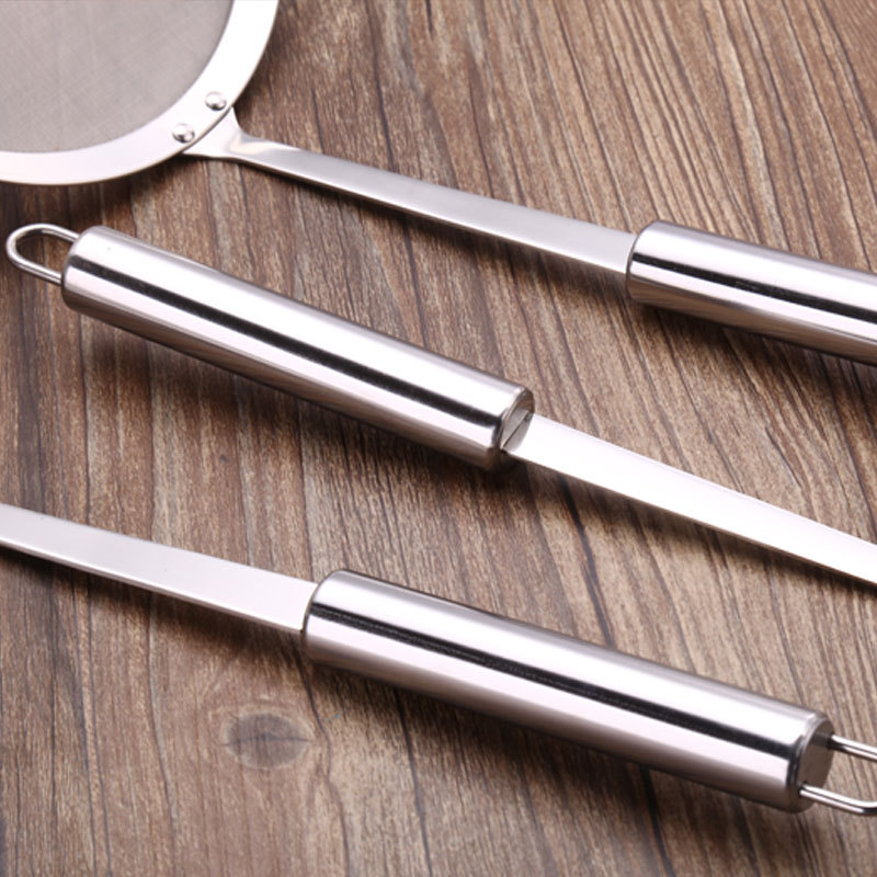 304 cocina de acero inoxidable filtro de aceite cuchara de malla pesca espuma fina separador de aceite residuo de aceite colador de filtro de leche de soja