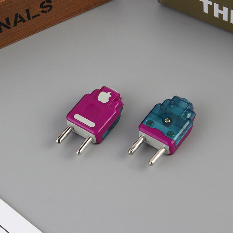 Foreign Trade Apple Two-Pin Plug, Thai Plug, Rubber-Coated Two-Pin Power Cord Plug, European Plug Plug